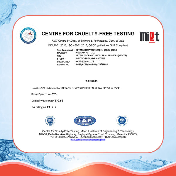 Detan+ Dewy Sunscreen Spray