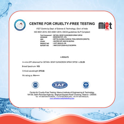 Detan+ Dewy Sunscreen Spray