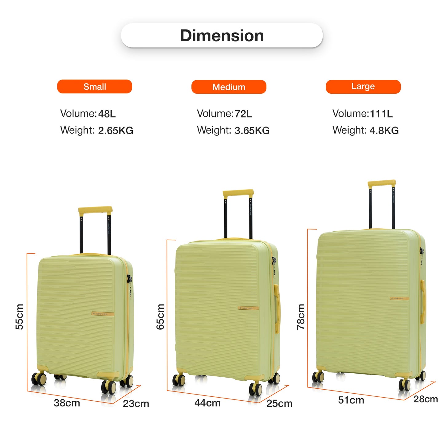 Nasher Miles Havelock TSA Lock and Anti-Theft Hard-Sided Polypropylene Check-in Luggage Green 24 inch |65 Trolley Bag | Suitcase