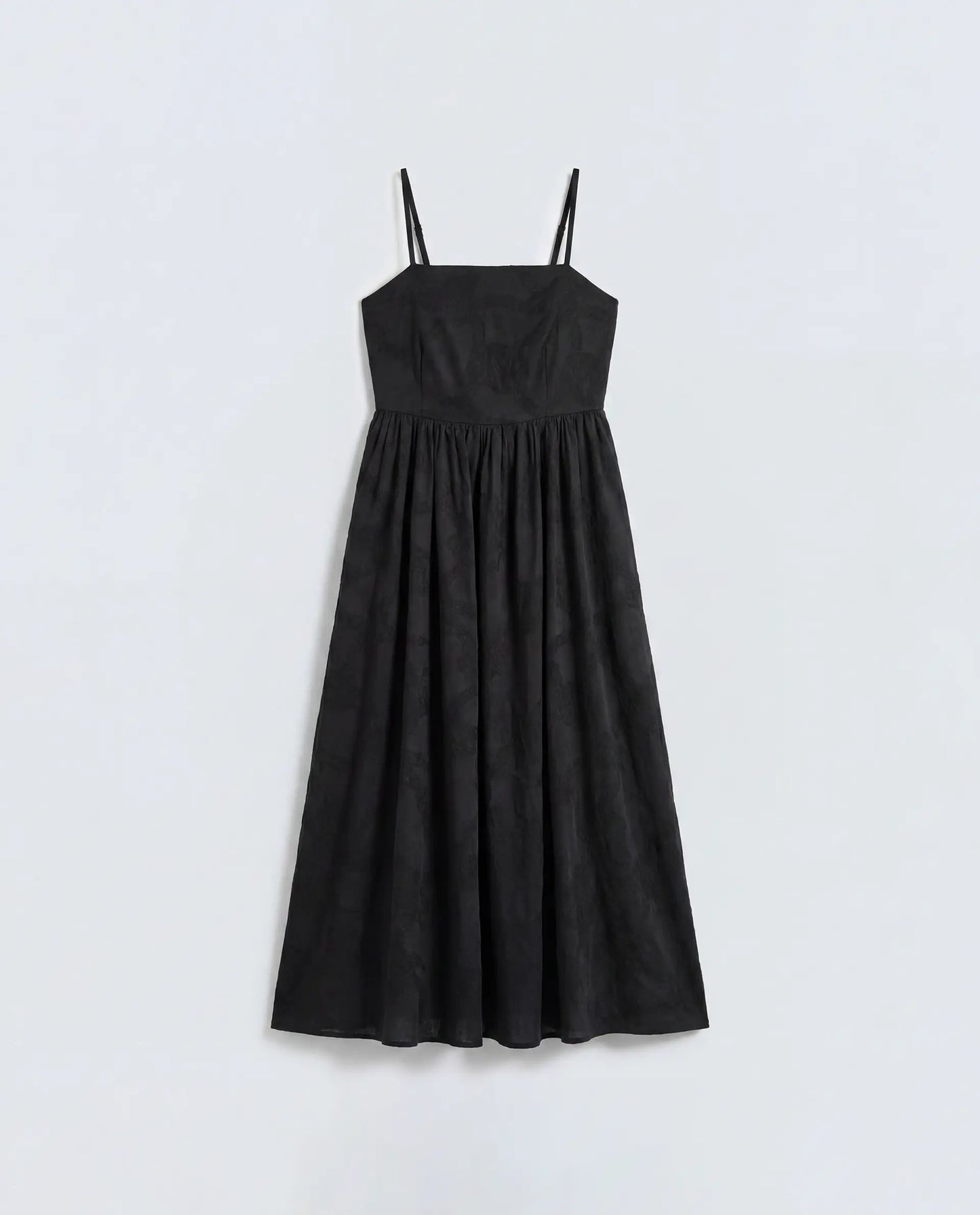 Rareism Women's Dosthu Black Viscose Blend Tube Elastic Fit And Flare Jacquard Print Dress