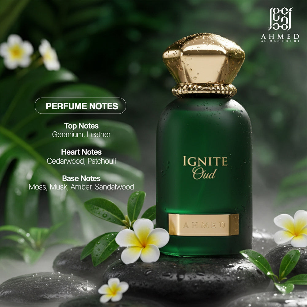 Ahmed Al Maghribi Ignite Oud Eau De Parfum 60 ml for Men & Women | Ahmed Al Maghribi at Broadway