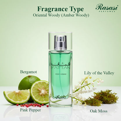 Rasasi Fattan Pour Homme Eau De Parfum 50ml for Men | Rasasi at Broadway