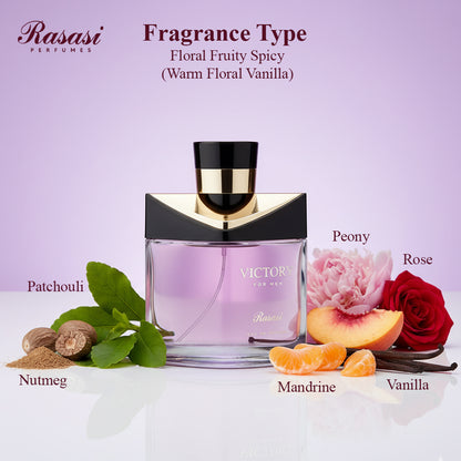 Rasasi Victory-For Him Eau De Parfum 100ml for Men | Rasasi at Broadway