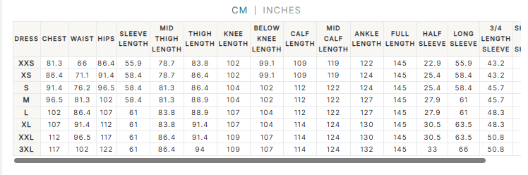 Size Guide
