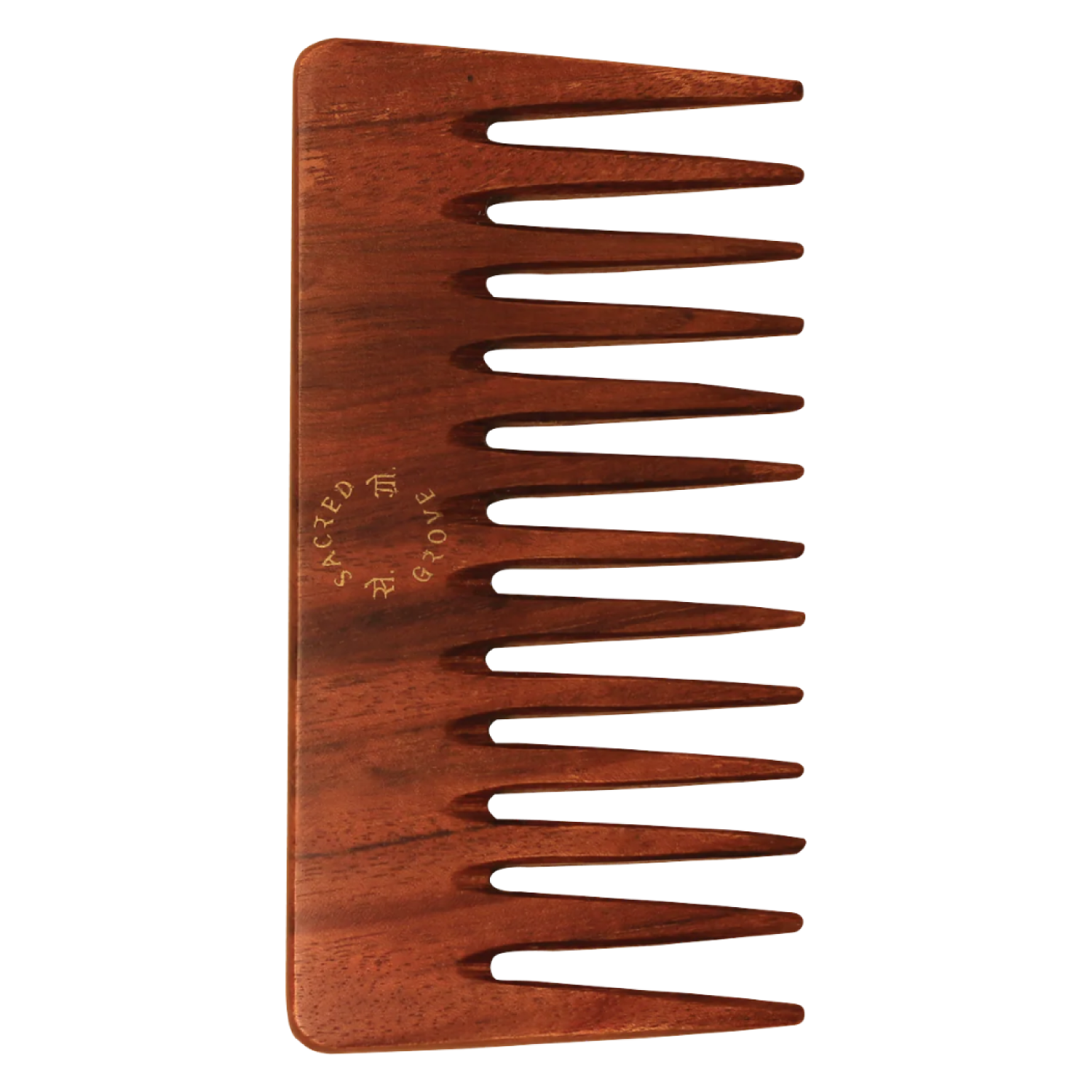 Wide Tooth Teak Wooden Comb For Frizz Control & Detangling Handmade In India (50gm) | Sacred Grove at Broadway