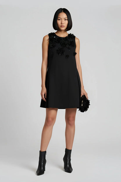 Embellished A-Line Dress