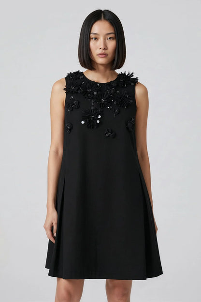 Embellished A-Line Dress