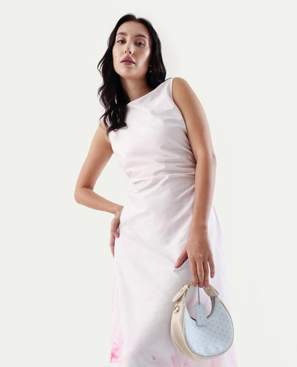 PRINTED MIDI DRESS EPATA - OFF WHITE