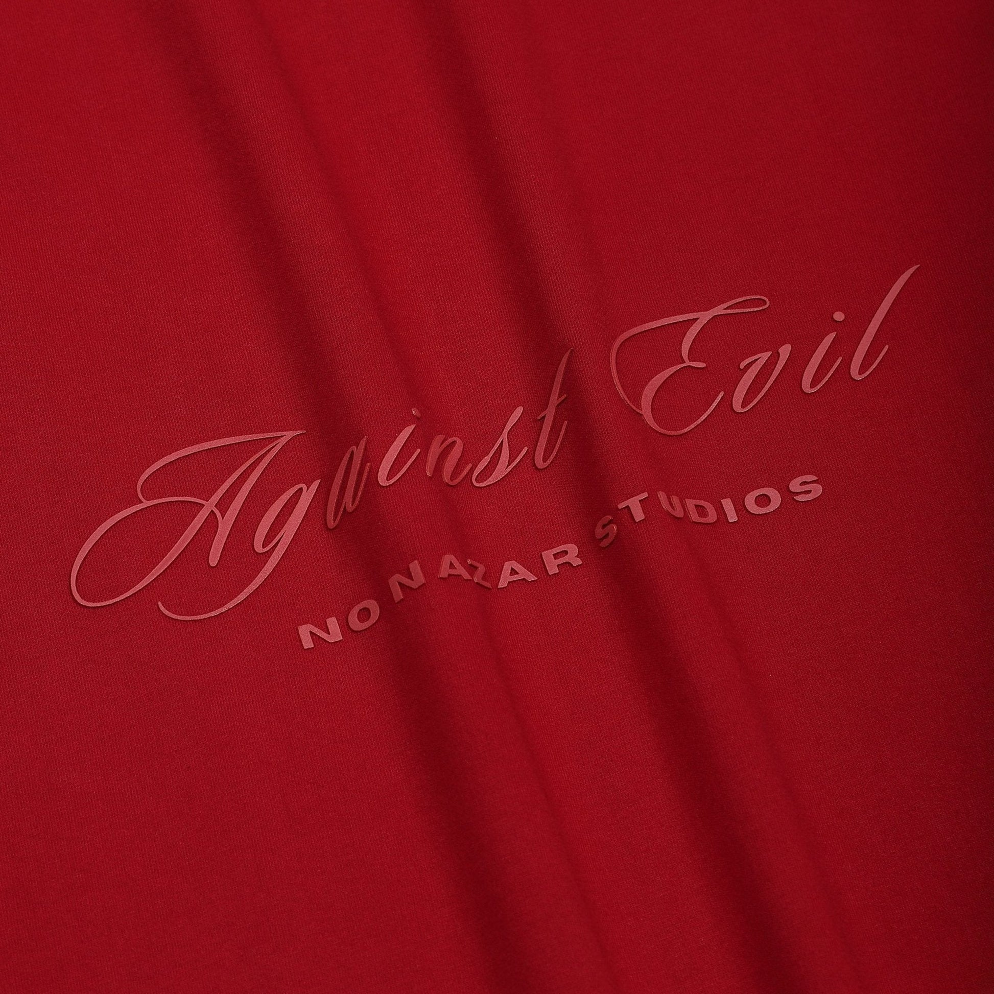 Essentials Tshirt - Bordeaux Red - Dual-Tone | No Nazar at Broadway