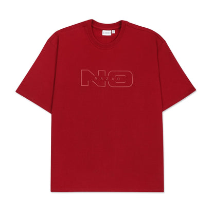 Essentials Tshirt - Bordeaux Red - Dual-Tone | No Nazar at Broadway