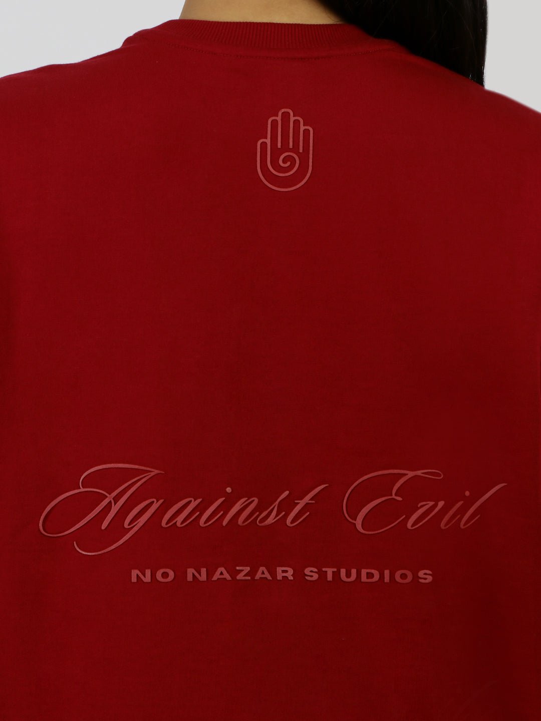 Essentials Tshirt - Bordeaux Red - Dual-Tone | No Nazar at Broadway