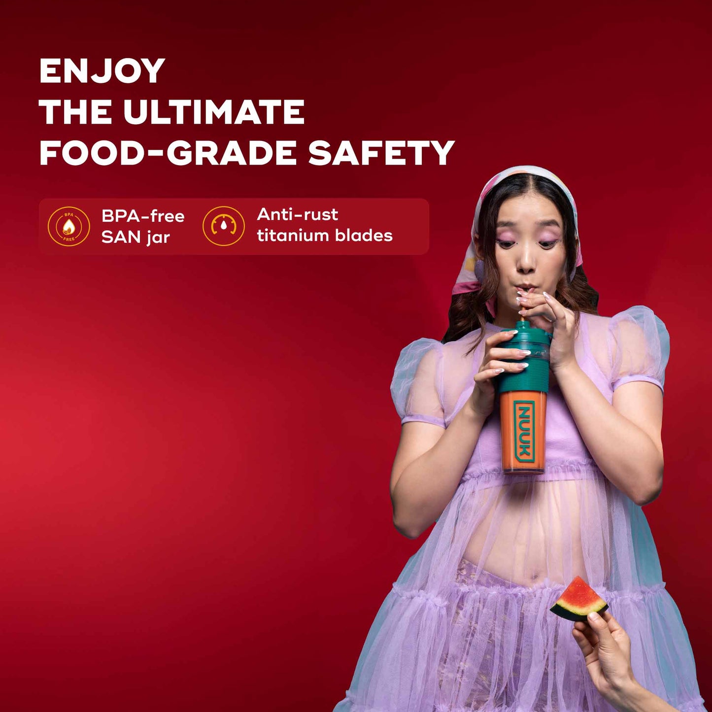 Nuuk KRUSH Compact Mixer Grinder with Go Jar