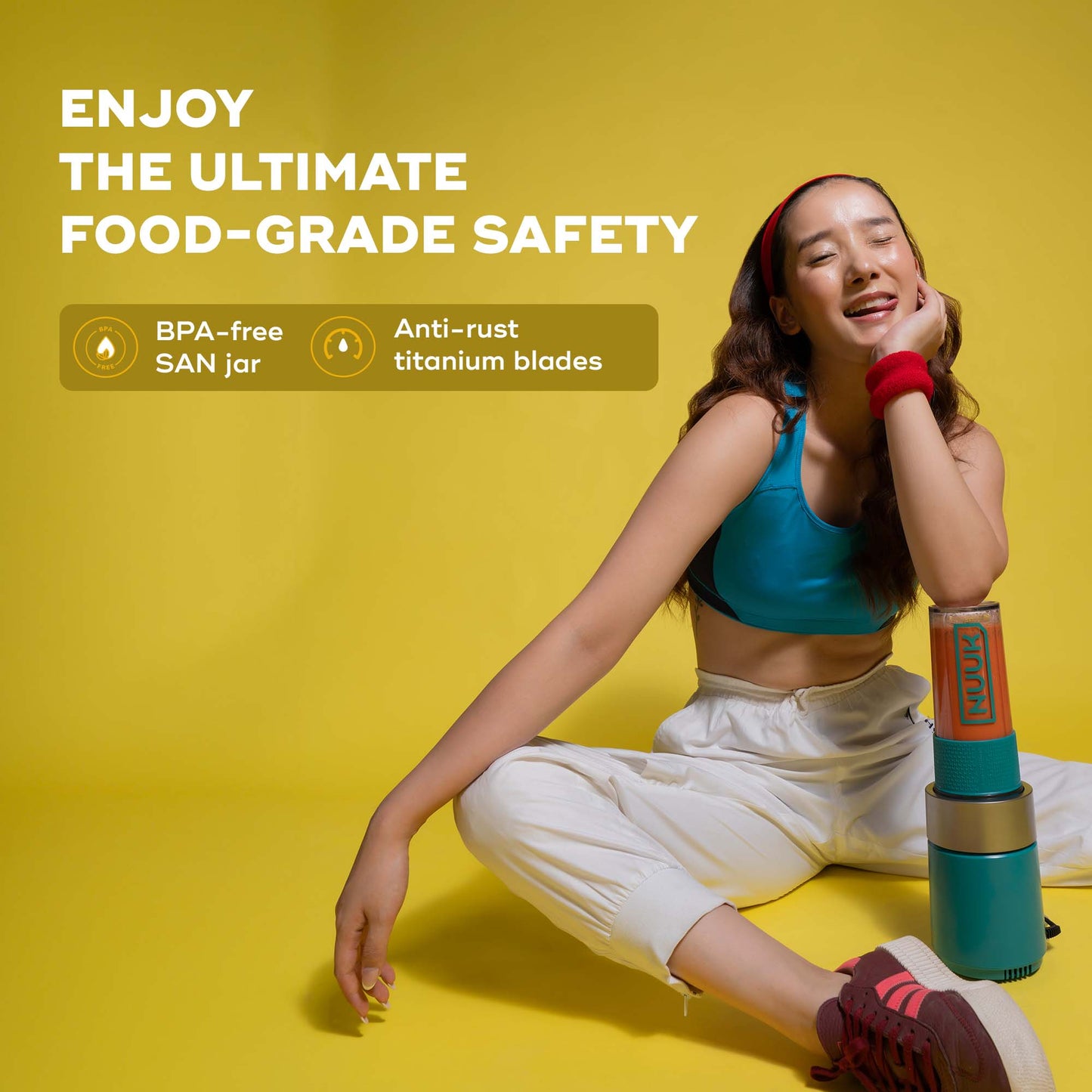 Nuuk KRUSH Compact Mixer Grinder with Go Jar