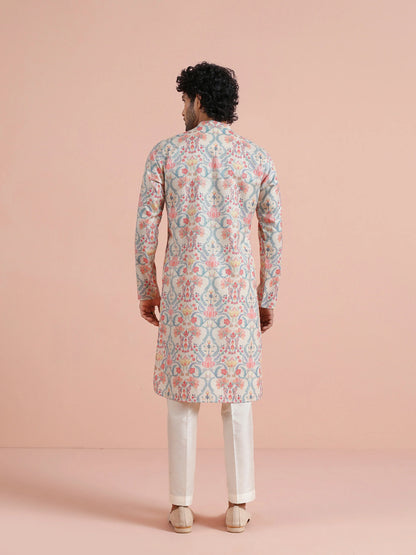 Kisah Men's Multi-Color Long Kurta
