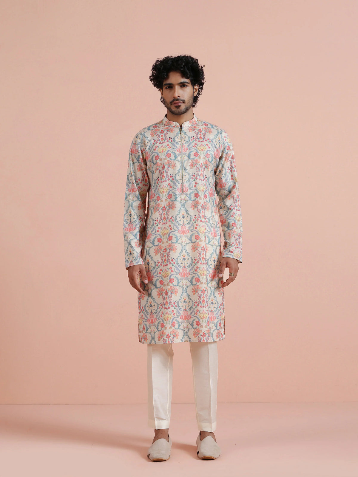 Kisah Men's Multi-Color Long Kurta