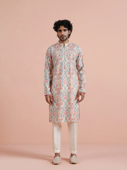 Kisah Men's Multi-Color Long Kurta