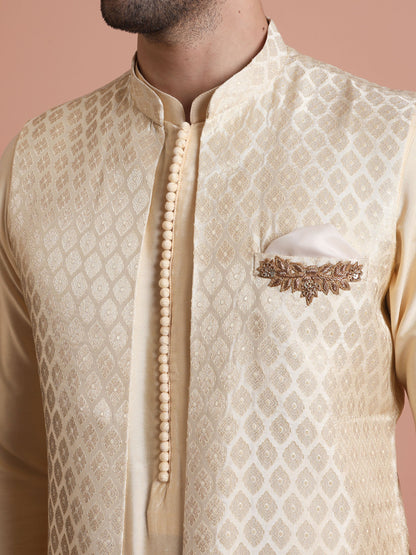 Kisah Men's Cream Short Jacket