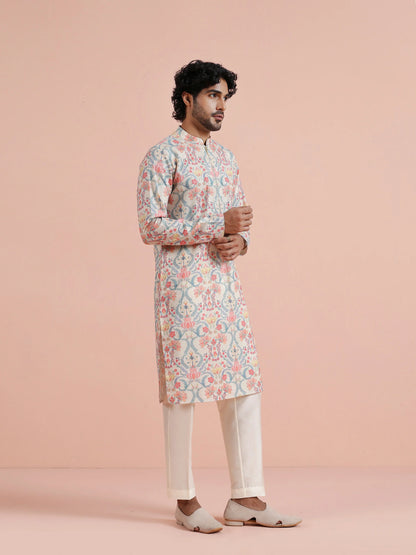 Kisah Men's Multi-Color Long Kurta