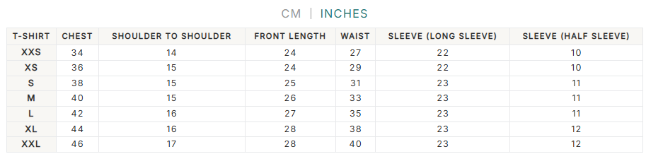 Size Guide