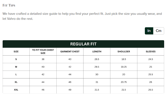 Size Guide