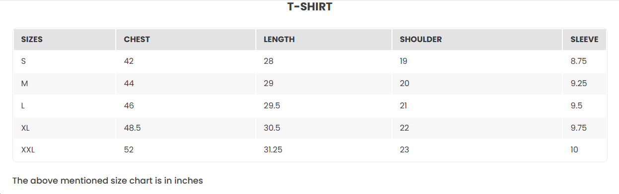 Size Guide