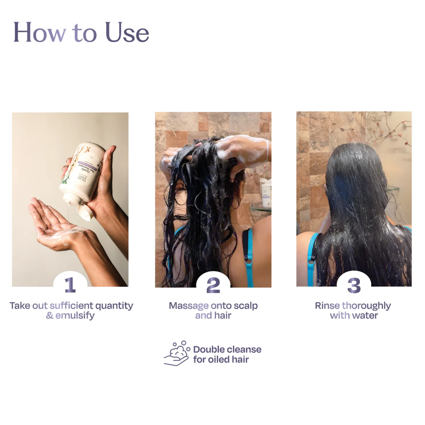 Herbal Shampoo for Frizzy Dry Hair Gentle Natural Shampoo for Hair Fall Control (250ML) | Sacred Grove at Broadway