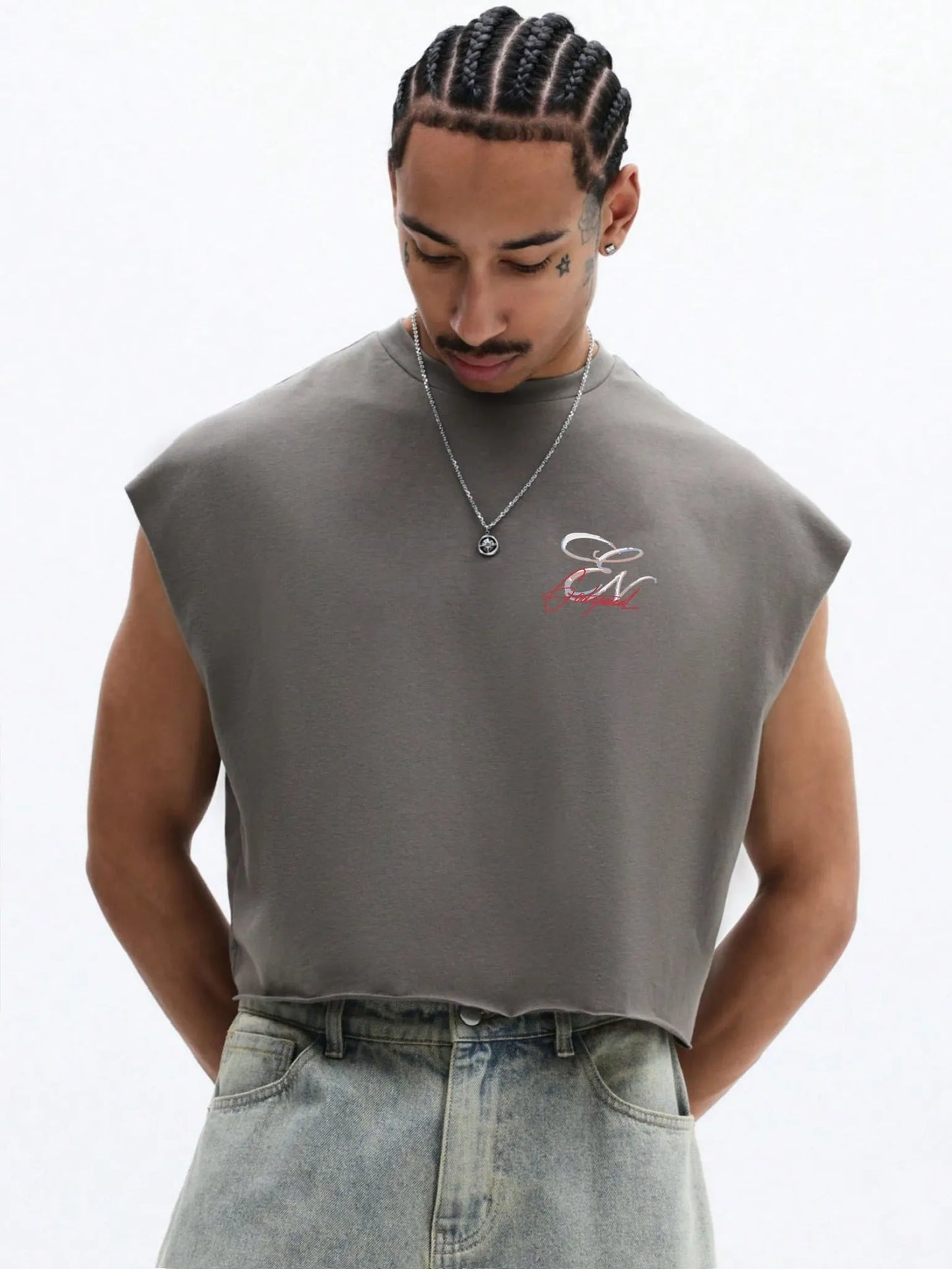 Cropped Raw Tank Top