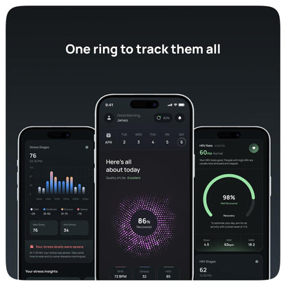 FITTR HART X2 Smart Ring-Gunmetal