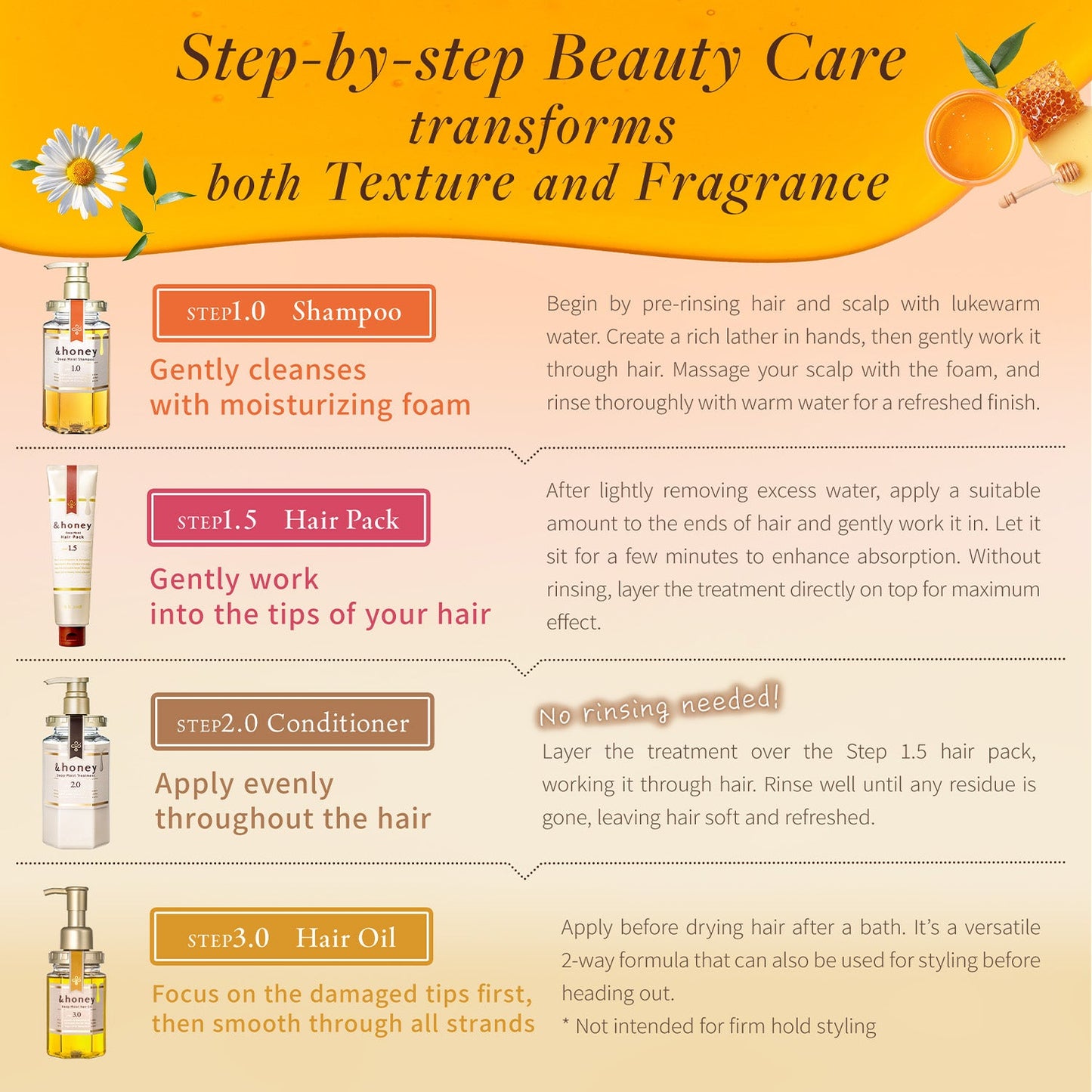 &honey Ex Deep Moist Hair Oil 3.0 100ml