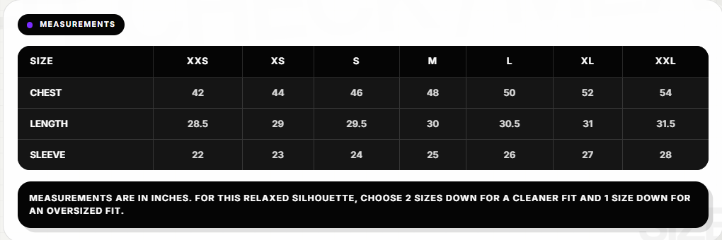 Size Guide