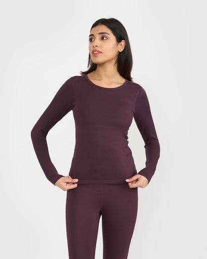 Zen Full Sleeves top with in-built sports bra | Hunnit at Broadway