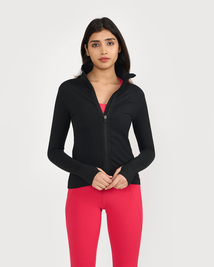 Zen Full Zipper Sculpting Jacket | Hunnit at Broadway
