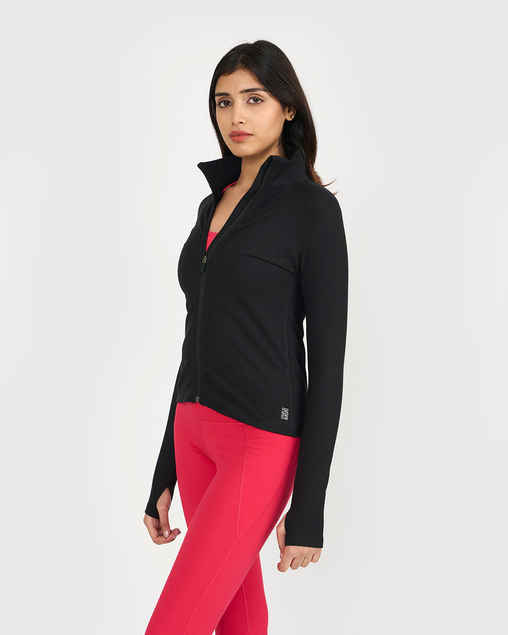 Zen Full Zipper Sculpting Jacket | Hunnit at Broadway