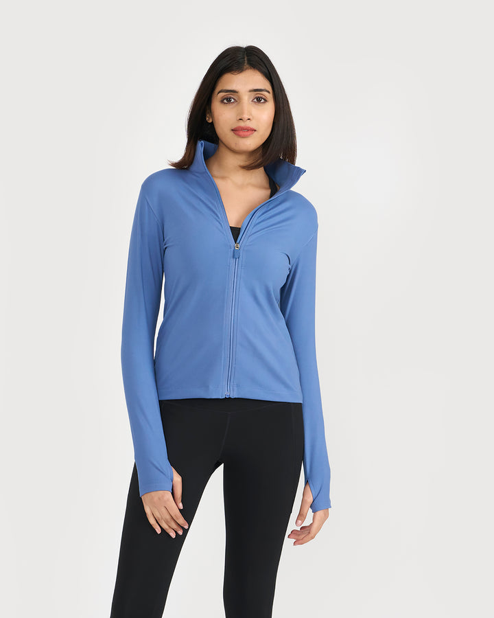 Zen Full Zipper Sculpting Jacket | Hunnit at Broadway