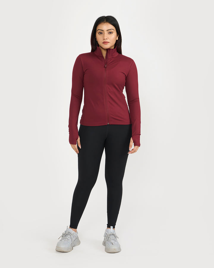 Zen Full Zipper Sculpting Jacket | Hunnit at Broadway