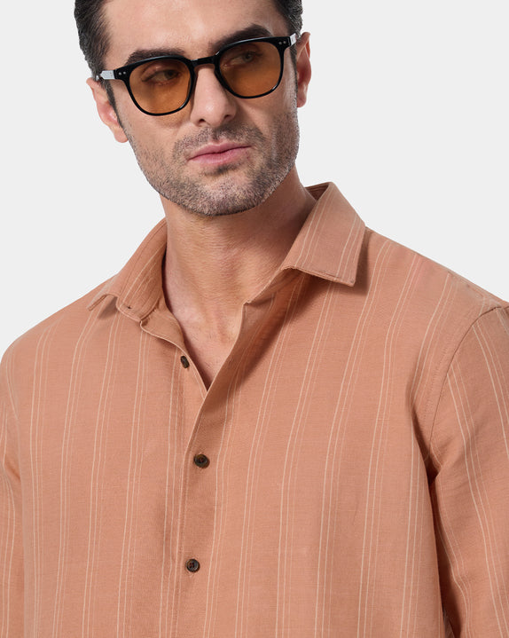 The Solara Linen Stripes Shirt