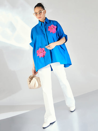 Antifit Embellished Pure Cotton Shirt