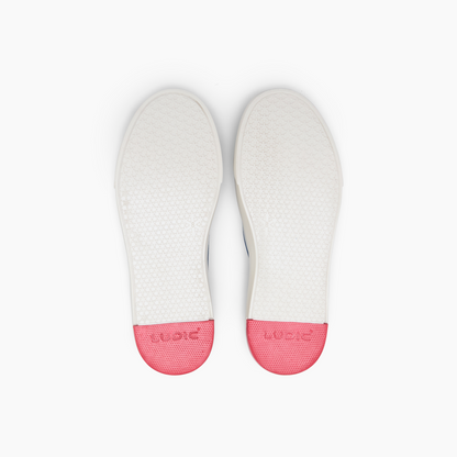 Enhanced Canvas Slip On Wavey Blue