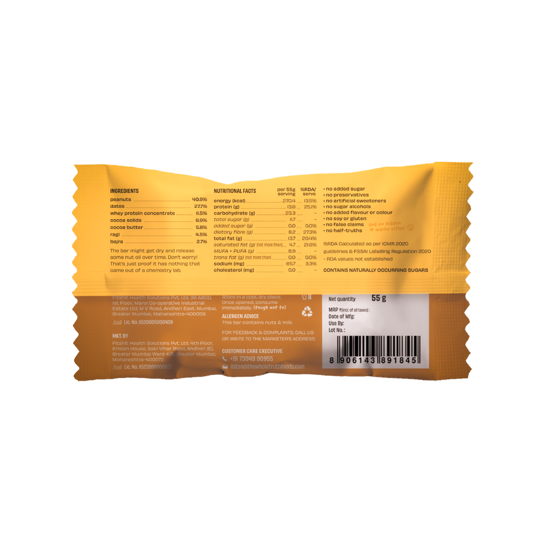 The Whole Truth Peanut Millet Cocoa (PMC) - 55gms | The Whole Truth Foods at Broadway