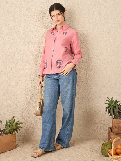 Doll Embroidered Linen Shirt