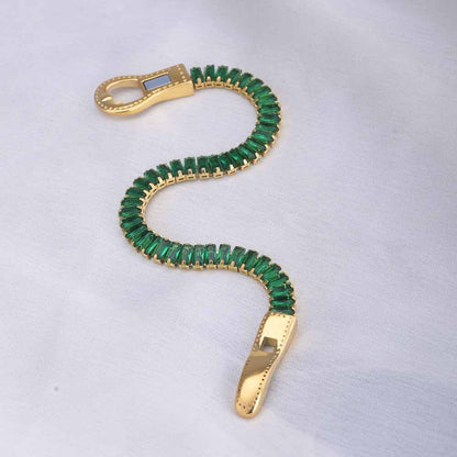 Green Baguette Tennis Bracelet