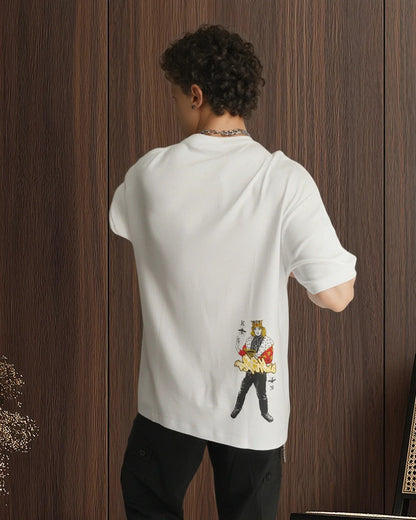 Ballet Queen Drop Shoulder T-Shirt in White