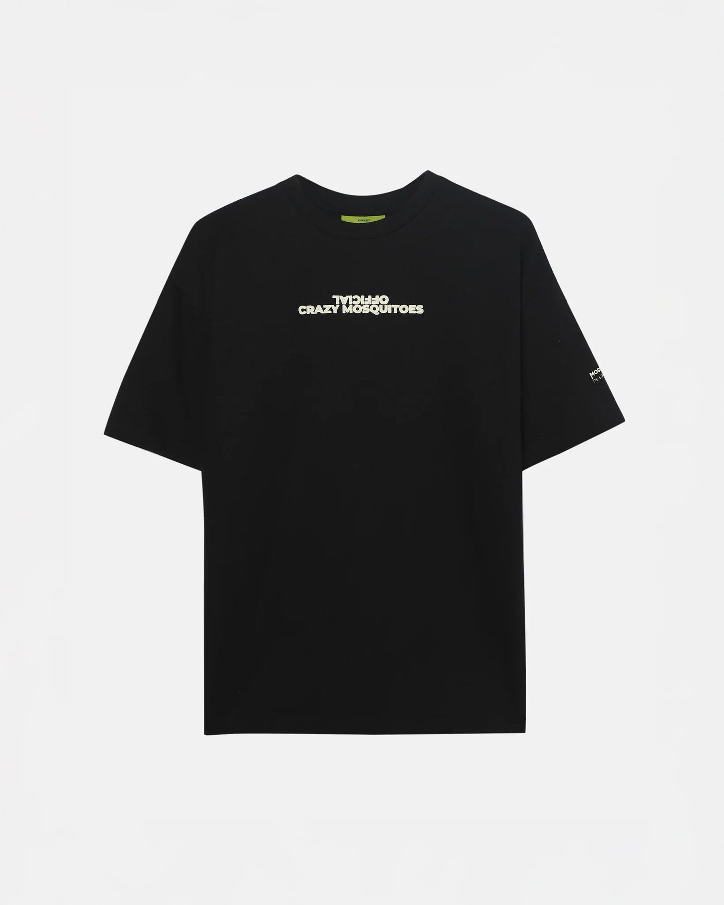 Back Graffti print Drop Shoulder Crew Neck T-Shirt