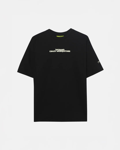 Back Graffti print Drop Shoulder Crew Neck T-Shirt