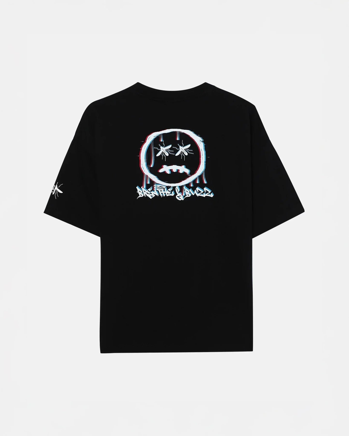 Psy Bear Terry Drop Shoulder T-Shirt in Black