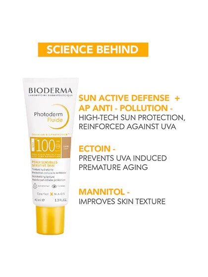 PHOTODERM MAX FLUIDE SPF100 CLAIRE T40ML | BIODERMA at Broadway