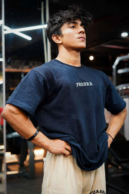 Sword Oversized T-Shirt Navy | Fuaark at Broadway