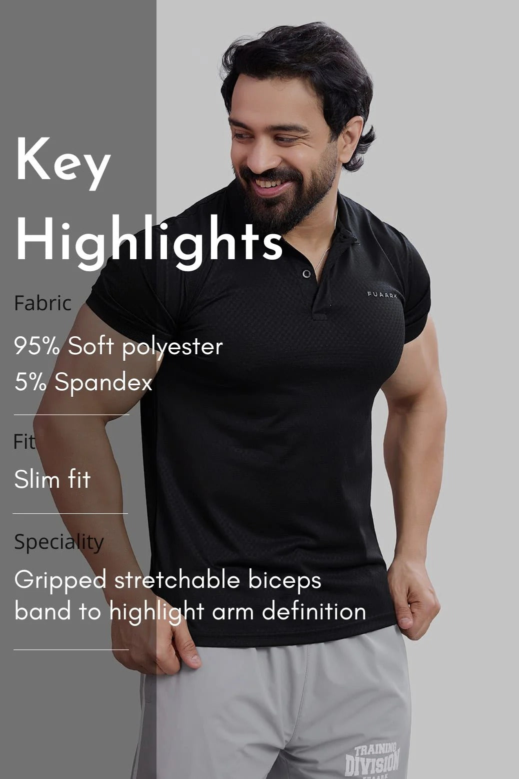 Wave Polo T-Shirt Black | Fuaark at Broadway