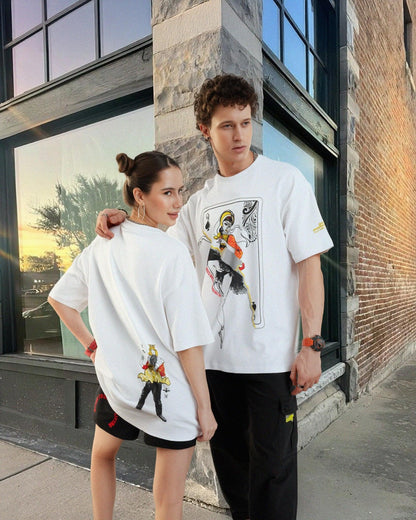Ballet Queen Drop Shoulder T-Shirt in White