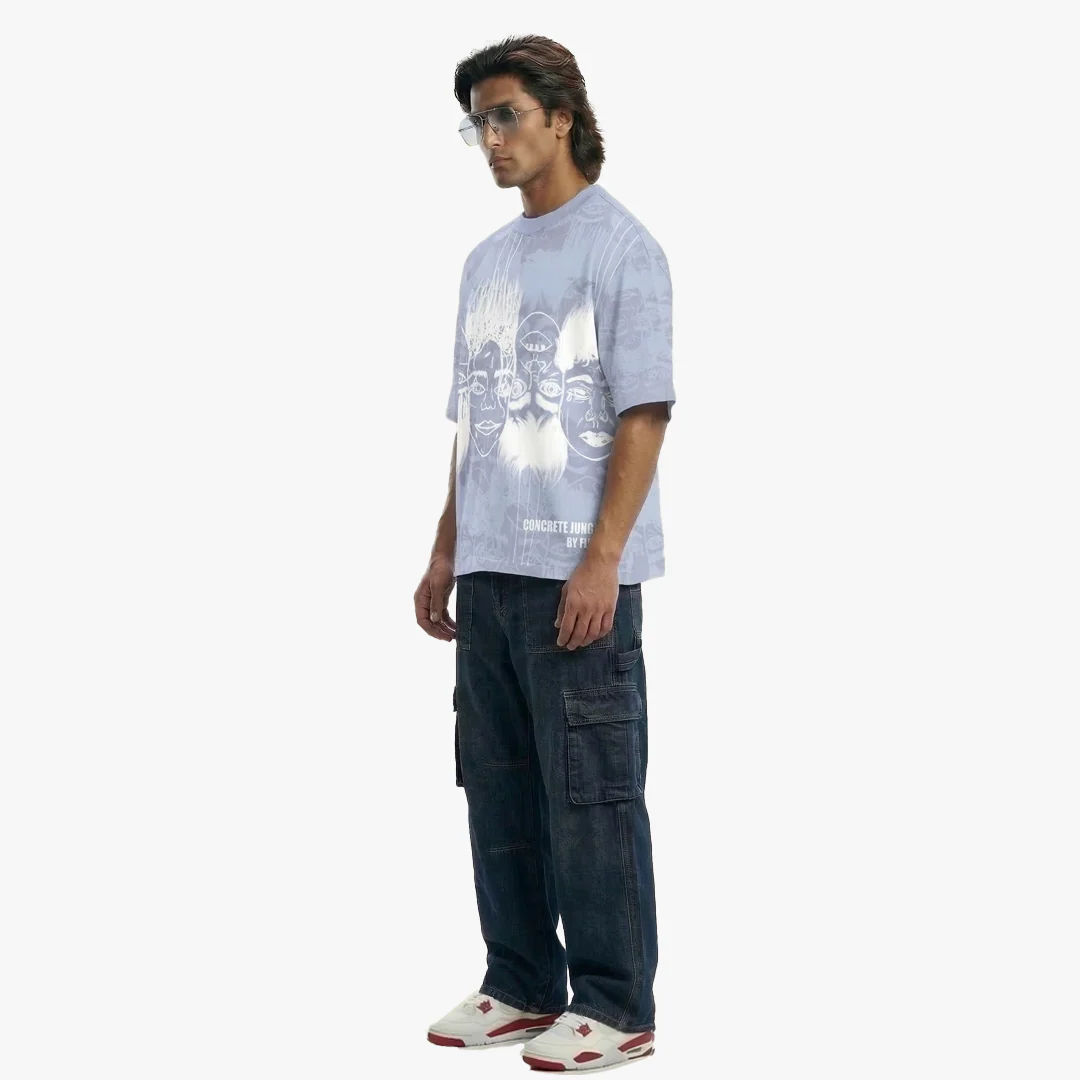 STATIC JUNGLE TEE BLUE | FLYAF at Broadway
